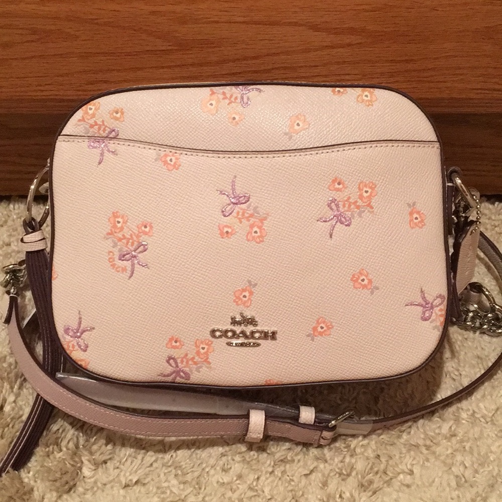 NWT Coach small purse bag Crossbody pink flower HP - Picture 4 of 10